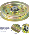 Double-sealed Idler Pulley Kit Replaces 753-08171 756-04129B 956-04129 for Cub Cadet Troy Bilt mowers, aluminum, 4.25 inch OD