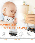 Undermount Soft Close 21 Inch Drawer Slides, Full Extension, Bottom Mount, Locking, 6 Pairs, Heavy Duty 100 Lb Capacity, Frameless Cabinet Hardware For Kitchen, Dresser And Tool Box Drawers, Quiet Smooth Operation, soft-close slide detail