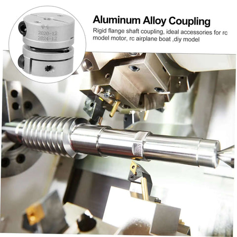 Top Notch Aluminum Alloy Flexible Shaft Coupling For Stepper Motors, CNC And 3D Printers With Secure Clamp Style Easy Install Keyed Design Handles Misalignment Like A Boss. Aluminum alloy coupling installed on a CNC shaft.