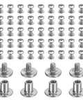 Straight Up Durable Chicago Screws And Leather Rivet Sets With Stainless Steel Bolt Studs for various projects, showing precision fasteners.