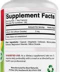 Bottle of Lithium Orotate 5 Mg Tablets, 180 Count, showing supplement facts and USA Made label, Non GMO Gluten Free.