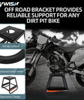 Detachable Dirt Bike Stand And Motorcycle Lift Panel, Heavy Duty Universal Stand With Anti Slip Surface, Easy Storage For Most Dirt Bikes, Motocross And Dual Sport Enduro Bikes, Black