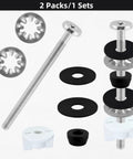 Universal 2Pcs Toilet Seat Bolts Kit For Kohler, American Standard, Toto, And Glacier Bay, 3 Inch Stainless Steel Screws, Rubber Washers