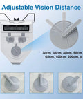 Digital Pupilometer With LCD Display And Memory PD Meter For Eyewear Fitting Pupillary Distance Tool Precision Optical Instrument 45 To 82mm Great For Eye Pros And Shops Quick Readouts Memory Recalls Last Five PD Measurements Easy Onehanded, white plastic