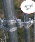 Two Pack Chain Link Fence Gate Post Hinge For Two And Three Eighths Inch Outside Diameter Posts Galvanized Steel Gate Hinge With Nut And Bolt Included built tough