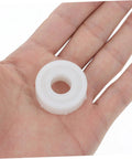 No Sweat Two Sets Grinding Wheel Diameter Sleeves Plastic Bushing Adapter Kit For Bench Grinder shown in hand.