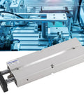 Industrial setup showcasing a Compact Double Acting Air Cylinder With 125 Millimeter Stroke, Rustproof Aluminum Alloy, High Strength Dual Rod Design