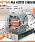 All In One Heater Motor Assembly For Broan NuTone Bathroom Exhaust Fans 655 656 658 659 695 Series Includes Motor Blower Wheel