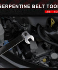 8 Piece Serpentine Belt Tool Kit With 3/8 Inch Drive And 1/2 Inch Drive Belt Tensioner Wrench Set for Auto Engine Maintenance
