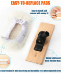 4 Pack Pro Grade 10 Inch Lambswool Applicator Kit showing adjustable holder and replaceable lambskin pad details.