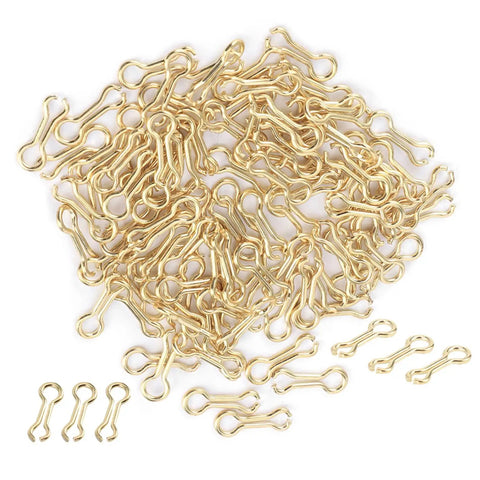 Heavy Duty Steel Alloy Screw Lead Sinker Eyes Number Two, 300 Pcs Top Shelf Fishing Tackle, rugged wire loops in gold finish.