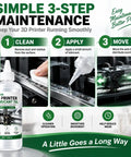 Premium 3D Printer Lubricant For Linear Rails And Steel Shafts Keeps Your Setup Glidin Sweet With Heavy Duty Silicone Blend that shows a 150ml bottle with 3-step maintenance instructions.