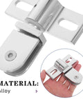 Heavy Duty Glass Shower Door Hinges Set Of 2 Alloy Pivot Hinges shown in hand for size reference, silver alloy material