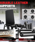 4 In 1 Leg Extension And Curl Machine For Home Gym With 800 LB Capacity featuring durable leather supports