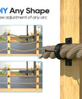 Four Pack 2 Inch Rope Support Holders With Cross Screw Rings Stainless Steel Drop Ring Brackets for hemp rope fencing on wood