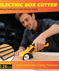 Heavy Duty Cordless Electric Scissors With 3000mAh Battery For Cutting Cardboard Boxes And Packing Tape Fast USB C Rechargeable Power Tool in use cutting cardboard.