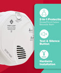 Hardwired Smoke And Carbon Monoxide Detectors 3 Pack With Battery Backup For Home Safety 120 Volt Photoelectric Smoke And CO Alarms shown