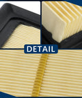 Detail view of Subaru Engine Air Filter Replacement for 2017 to 2023 Impreza, Crosstrek, Ascent, Forester, Legacy, and Outback models.