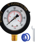 0-60 Psi Pool Filter Pressure Gauge With A Pro Grade Built To Last 2 Inch Dial, 1/4 Inch NPT Lower Mount, Stainless Steel Case, IP67 Waterproof