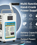 Grab And Go Hand Crank Generator With USB Charger And AC Outlets Emergency Portable Power Supply with features display