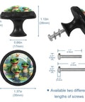 Fresh Crystal Glass Cabinet Knobs And Drawer Pulls Super Clean Kitchen Hardware Upgrade For Dressers Cupboards And Wardrobes Solid Modern Home Decor Setup 4 Pack, colorful frog design, 1.37 inch size.