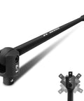 Rugged 24 Inch Breaker Bar Featuring 240 Degree Flex Head And Half Inch Square Drive, chrome moly steel, black finish.
