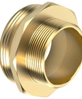 Brass Fire Hydrant Hose Adapter 2-1/2 In NST Male To 2 In NPT Male, Heavy-Duty, Leak-Resistant Octagonal Connector For Hoses, Hydrants, Standpipes And Industrial Water Systems, brass threaded adapter