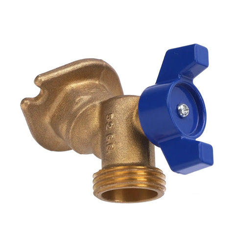 Heavy Duty Quarter Turn Ball Valve Brass G1/2 Female Thread To G3/4 Male Thread Plumbing Connector For House Water Lines close-up view.