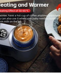 2 In 1 Smart Car Cup Warmer And Portable Cooler 12V Universal Heated Drink Holder With Digital Temp Display heating coffee at 52°C