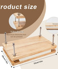 All In One Book Binding Kit With Wooden Book Press 13 By 7.9 Inches Pro Grade Tools Like Bone Folder Awl Needles Waxed Thread Scissors Binding Tape For DIY Bookbinding Book Repair And Handmade Crafts, wooden press dimensions shown