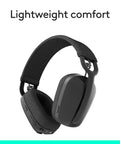Zone Vibe 100 Wireless Over Ear Headphones With Noise Canceling Microphone for All Day Work and Play, shown in graphite color.