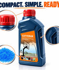 Heavy Duty Weighted Gel For Basketball Hoop Base, 27oz powder, compact bottle, quick water activation for easy yard setup.