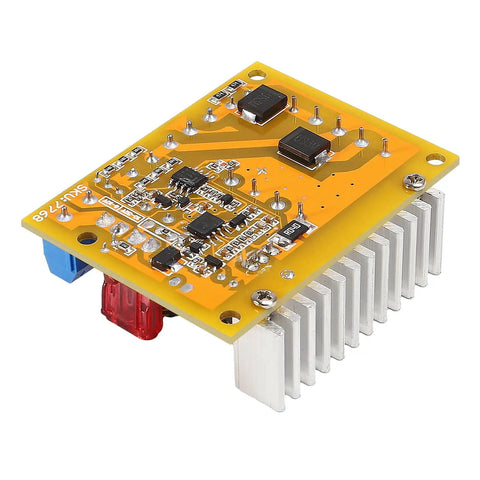 Beefy 2-Pack High Voltage DC-DC Boost Converter Module 8V-32V Input to 45V-390V Output ZVS Step-Up Booster, top view with heat sink