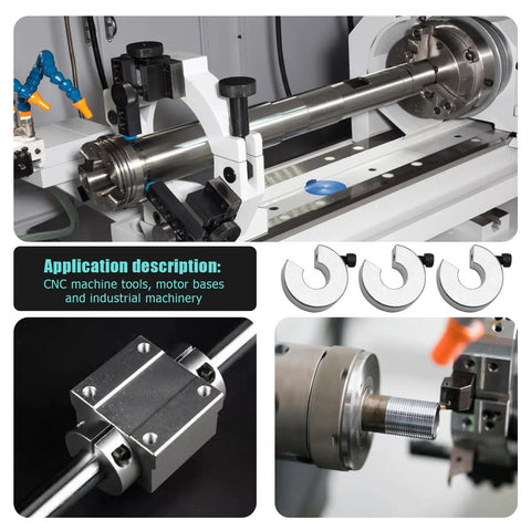 4 Pack 16mm Bore SBR16 Linear Rail Shaft Stop Collars For DIY CNC Projects Aluminum Alloy Clamps That Lock In Place For Precise Shaft Positioning And Stable Support, on CNC shaft