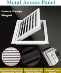 Dead Simple No Hassle Removable Air Grille Access Panel 30 By 34 Inch Drywall Hatch with louvered door design and filter.
