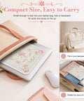 Coquette Floral Mouse Pad Blue Aesthetic Vibe Desk Mat Non Slip Small Mouse Pad shown fitting in a laptop bag and backpack