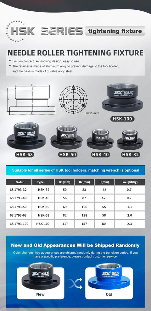 Heavy Duty HSK40 Tightening Fixture With Roller Needle Bearing for precise CNC machine tool clamping and secure grip.