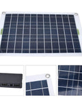 Heavy Duty 50W Solar Fountain Pump For Outdoor Bird Bath And Fish Pond Drop Dead Quiet Low Noise Water Feature Solar panel front view with blue cells.
