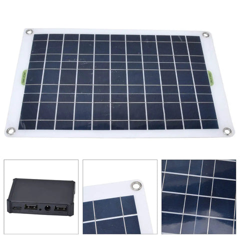 Heavy Duty 50W Solar Fountain Pump For Outdoor Bird Bath And Fish Pond Drop Dead Quiet Low Noise Water Feature Solar panel front view with blue cells.