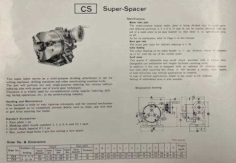 Super Rotary Indexing Fixture 3900-2321, 8 inch precision indexer for milling and drilling, cast iron body
