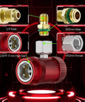 R1234YF Quick Coupler Kit Set of 2, DIY Friendly Adjustable High And Low Side Adapters, compatible with 1/4 inch fittings