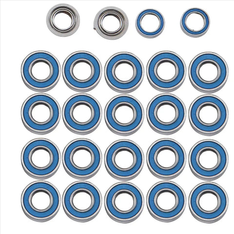 Beefed-Up Tamiya MF-01X RC Car Compatible Sealed Bearing Kit 24pcs Upgrade Parts For Reliable Transmission And Power Transfer Precision Machined For Higher Hardness And Durable Performance, blue sealed bearings