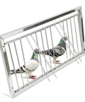Heavy Duty 304 Stainless Steel Pigeon Loft Trap Door With Bob Wire, Weatherproof Outdoor Bird Access Panel, 19.7 by 9.8 inches