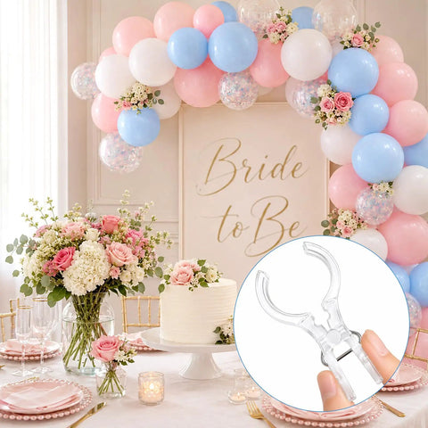 Super Cool Balloon Arch Clips Kit With Transparent Strip And Ring Clips For Epic Party Garland Decor That Looks Clean And Saves You Big Bucks On Fiestas, clear clip close-up