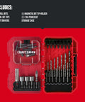 35 Piece Screwdriver Bit Set With Heavy Duty Shock Resistant Steel CNC Machined Tips for Versatile Tasks in open case