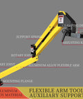 Cantilever Type Flexible Arm With 360 Degree Rotation For Precise Tapping And Drilling featuring aluminum alloy structure