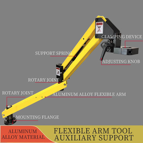 Cantilever Type Flexible Arm With 360 Degree Rotation For Precise Tapping And Drilling featuring aluminum alloy structure