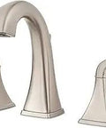 Bronson LG49BS0K 8 Inch Widespread Bathroom Sink Faucet 2 Handle 3 Hole Installation Brushed Nickel Finish Pop Up Drain