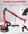 Beast 750W Drywall Sander With Vacuum And LED Light showing foldable telescopic rod mechanism for easy storage.