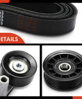 Honda HRV Serpentine Belt Drive Kit With Tensioner Replacement For 2016 Through 2020 1.8L Models Includes Serpentine Belt Tensioner And Tensioner Pulley Plug And Play, belt and pulleys
